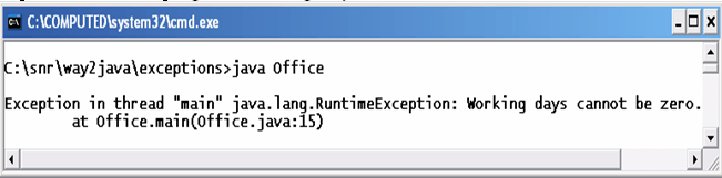 User Defined Exception In Java Program