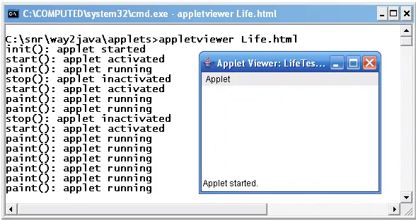 Applet Life Cycle