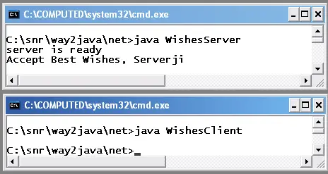 Client to Server Example Java