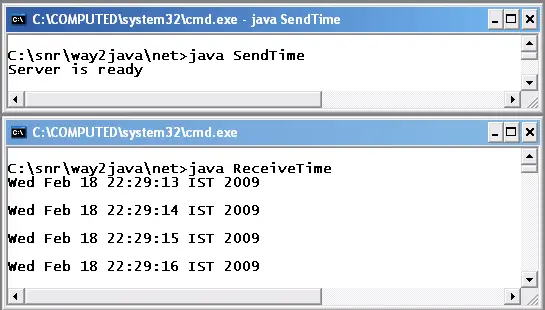 Server to Client UDP Java