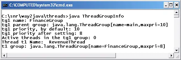 ThreadGroup Grouping threads