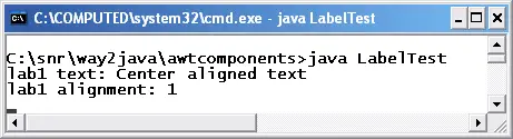 Java AWT Label Alignment