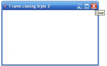 Java Frame Closing WindowAdapter