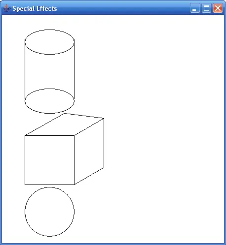 Java Draw Cylinder Cube Circle