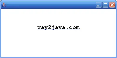 Java Centered Text with Underline