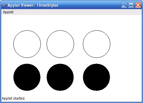 Java Draw Circles Graphics Applets