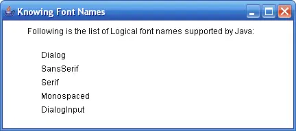 class Toolkit Get Font List