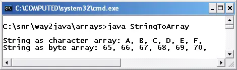 String convert byte array char array
