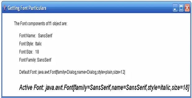 Java Retrieve Font Information