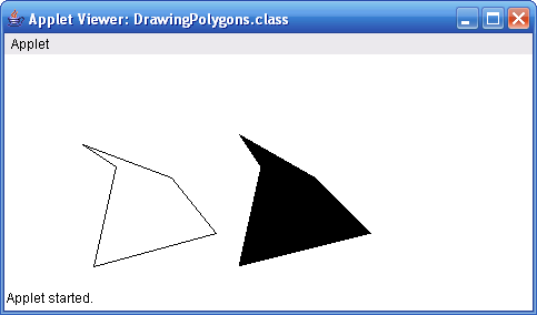 Java Graphics Draw Polygons Applets